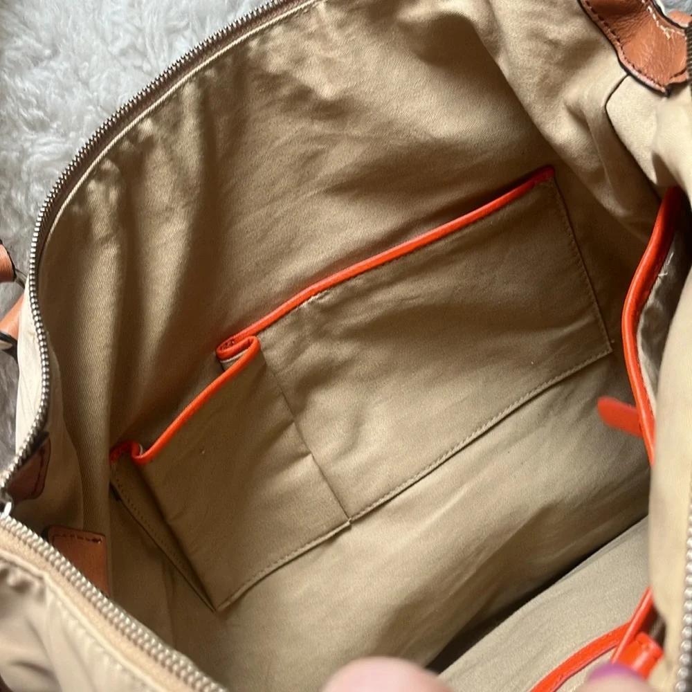 Men's Beige and Tan Travel Tote Bag - Classic Carryall